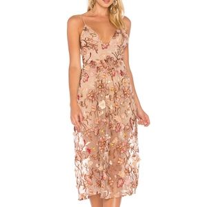 For Love & Lemons Botanic Midi Dress XS